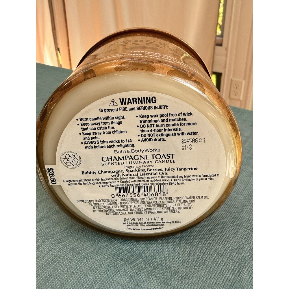Bath Body Works Force of Nature Dragonfly Gold Luminary 3-wick Candle 14.5oz - Picture 5 of 5